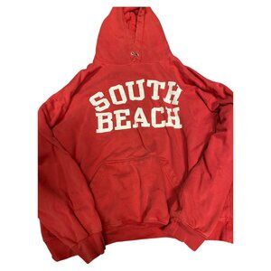 Red south beach hoodie